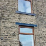 Oak coloured casement windows
