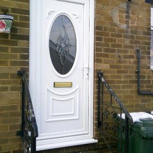White PVC Door with custom glazing