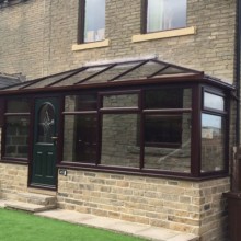 Brown conservatory installation