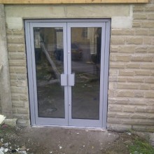 Grey French Doors