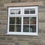 White casement windows