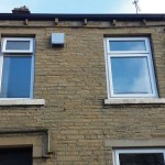 White casement windows