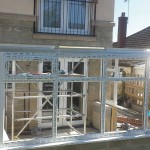 Conservatory during installation