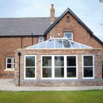 Orangery with white lantern roof