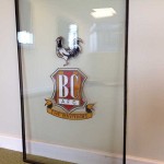 Specialist glazing with Bradford City FC crest