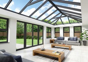Orangery with skyroom glass roof