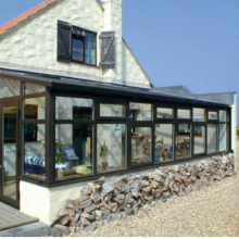 Black framed conservatory