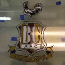 Bradford City AFC glass design