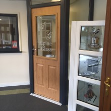 Custom showroom door