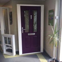 Aubergine composite door