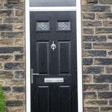 Black composite door installation