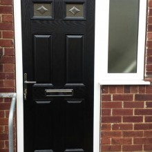 Black composite solidor door