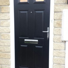 Black solidor composite door