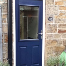 Blue solidor door