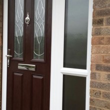 Brown composite solidor door