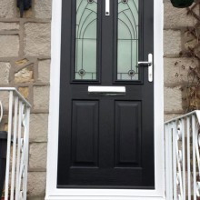 Solidor black entrance door
